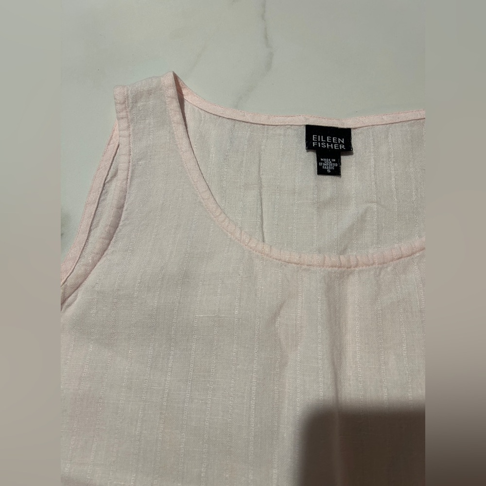 Eileen Fisher Light Pink Textured Tank - Picture 7 of 8